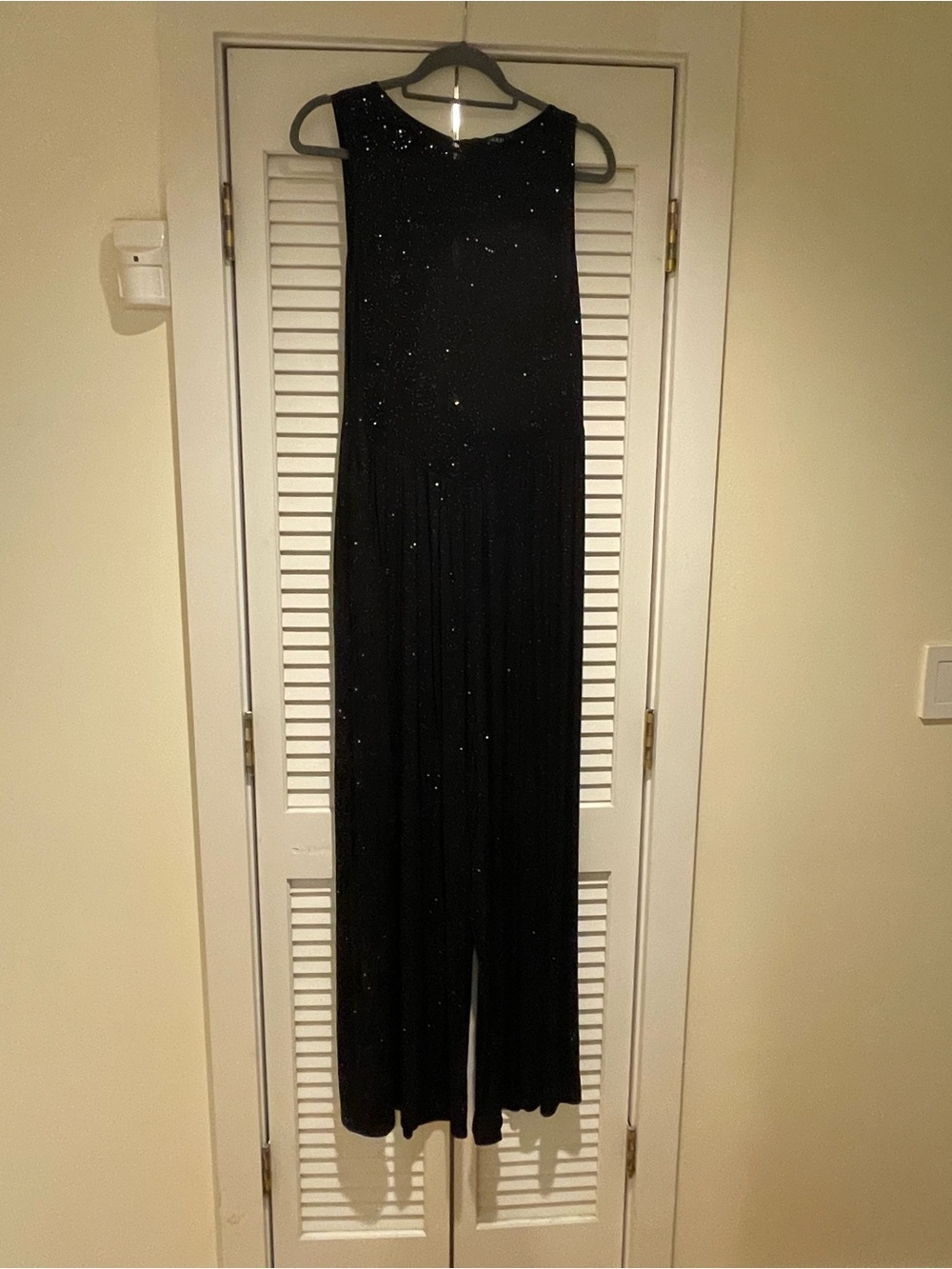 Cider Black Sparkle Sleeveless Jumpsuit